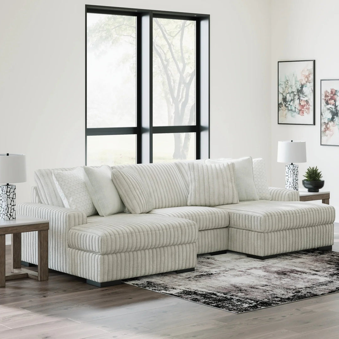 25903S4 Stupendous Alloy 3-Piece Sectional Sofa with Dual Chaises by Signature Design by Ashley