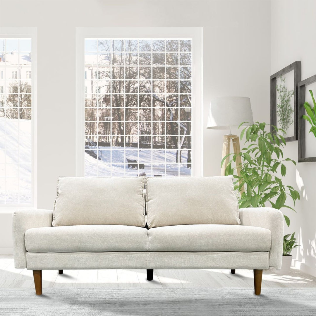 Willey 3-Seater Stationary Sofa In Fabric Upholstery - Beige