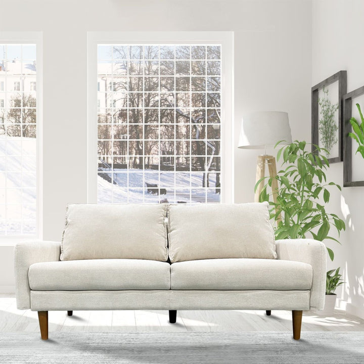 Willey 3-Seater Stationary Sofa In Fabric Upholstery - Beige