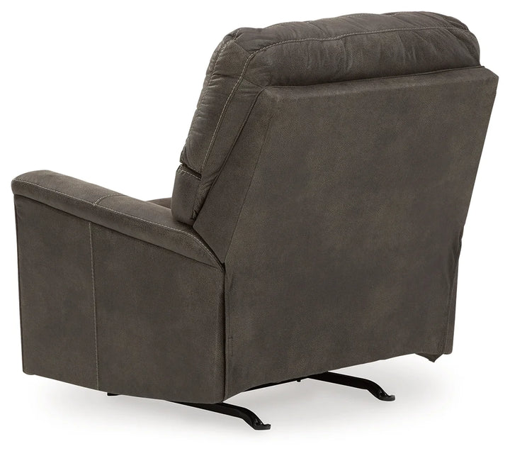 9400225C Navi Rocker Recliner Chair in Leather Upholstery - Smoke | Signature Design By Ashley