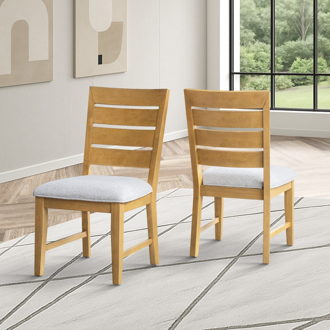 Nitte 9-Piece Dining Table Set With Extension Leaf - Oak/Black