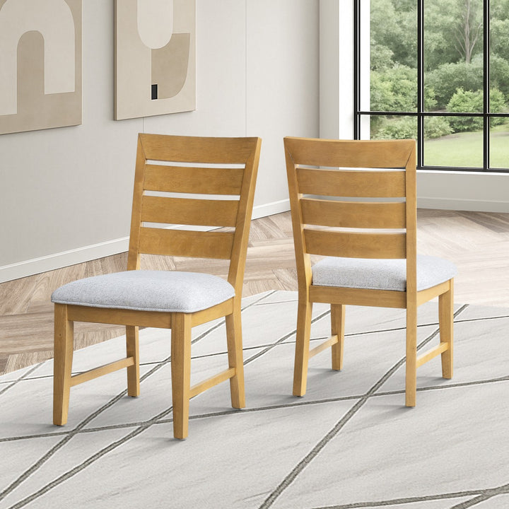 Cassa 7-Piece Oak Dining Table Set With Extension Leaf