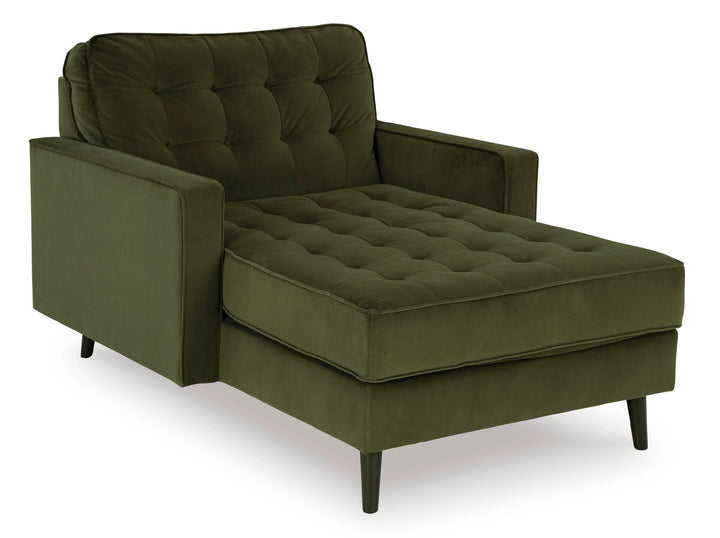 2640415 Reveon Lakes Chaise In Fabric Upholstery - Olive | Signature Design By Ashley