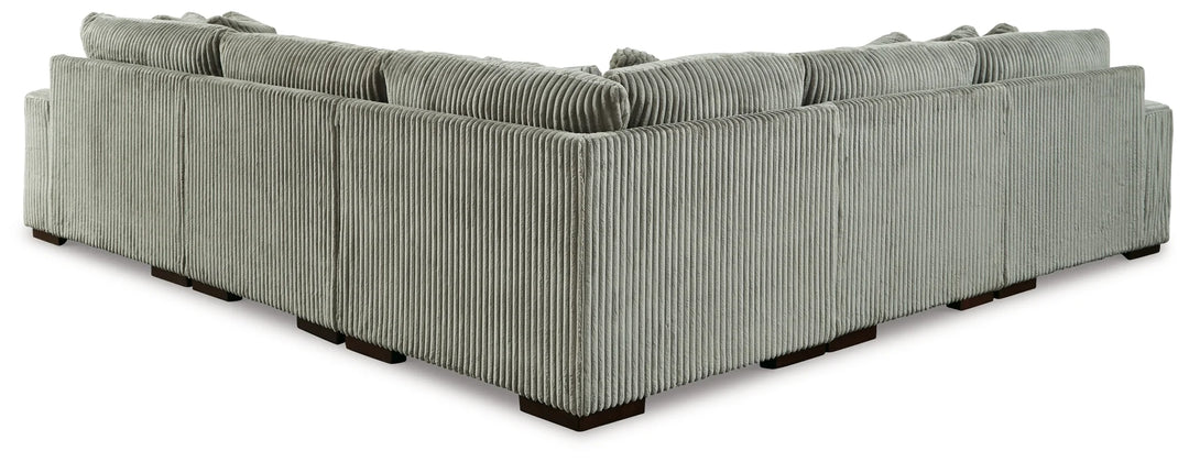 21105S7 Lindyn 5-Piece RAF Sectional Sofa in Fabric Upholstery - Fog | Signature Design by Ashley