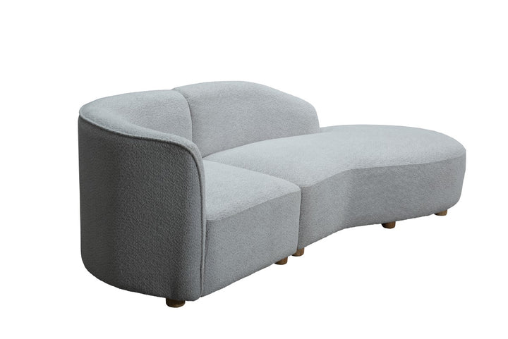 Sofia Beige Sofa Chaise In Fabric Upholstery