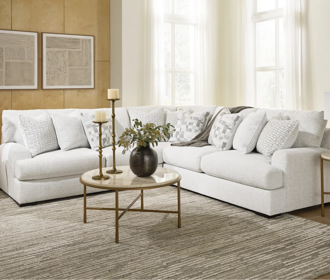 PC66906S4 Misty-lakes 3-piece Sectional Sofa In Fabric Upholstery - Chalk | Signature Design By Ashley