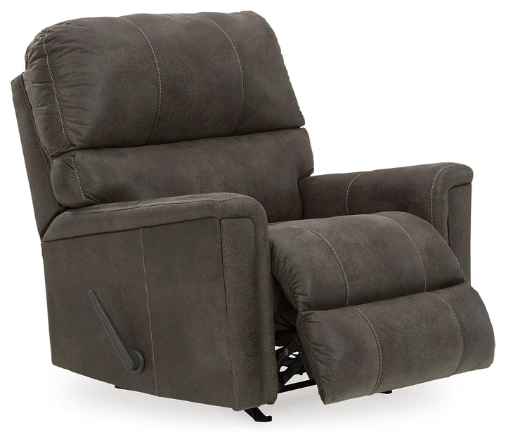 9400225C Navi Rocker Recliner Chair in Leather Upholstery - Smoke | Signature Design By Ashley