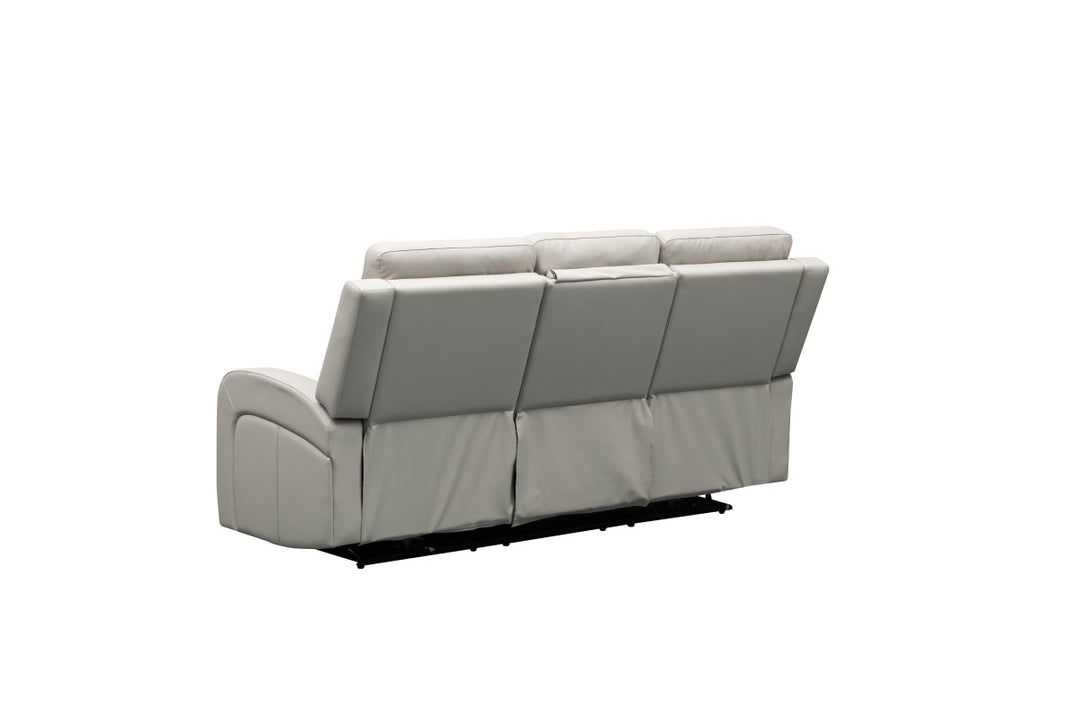 Sudex Beige Power Recliner Sofa in Top Grain Leather