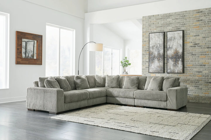21105S5 Lindyn 5-Piece Sectional Sofa in Fabric Upholstery - Fog | Signature Design by Ashley