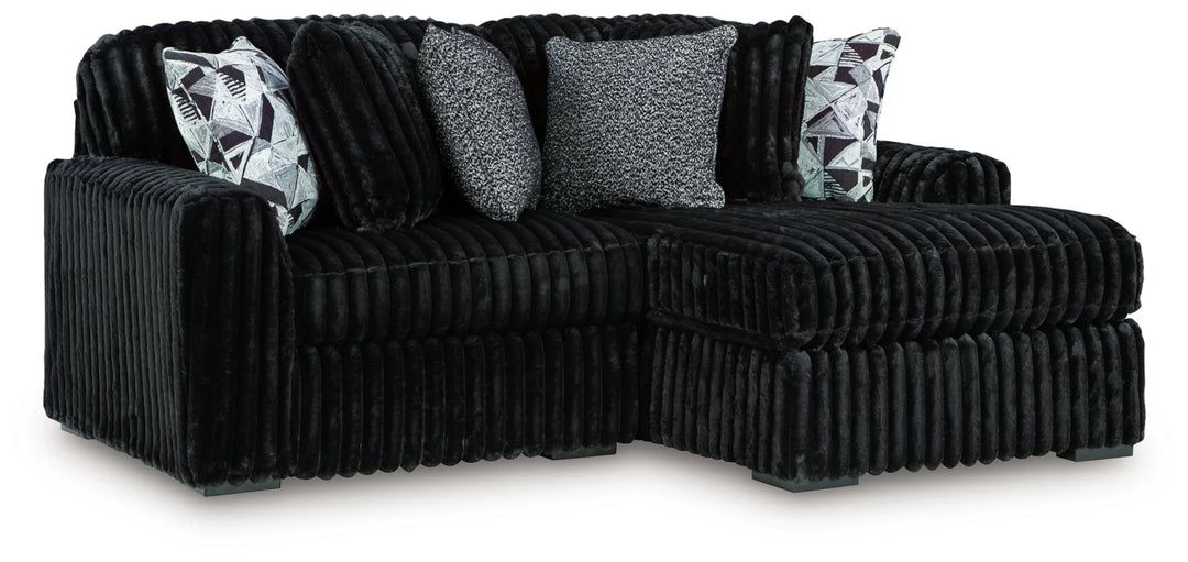 Midnight-madness 2-Piece Fabric Sectional Sofa With Chaise - Onyx | Signature Design By Ashley