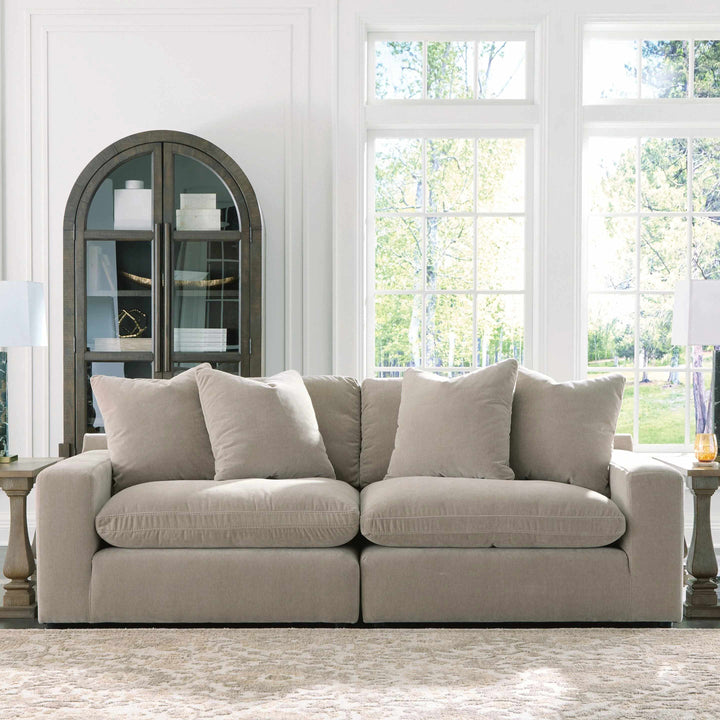 67808S1 Maxton Heights 2-Piece Sectional Sofa In Fabric Upholstery - Pebble | Benchcraft By Ashley