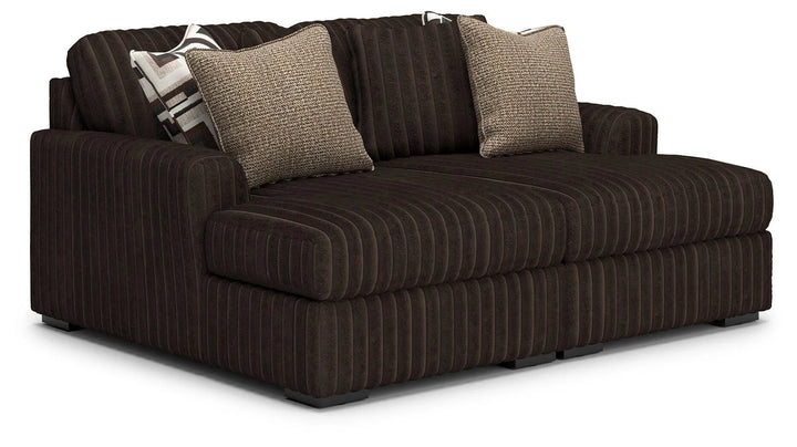 98104S8 Midnight-madness Super Chaise In Fabric Upholstery - Chocolate | Signature Design By Ashley
