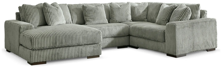 21105S17 Lindyn 4-Piece LAF Sectional Sofa in Fabric Upholstery - Fog | Signature Design by Ashley
