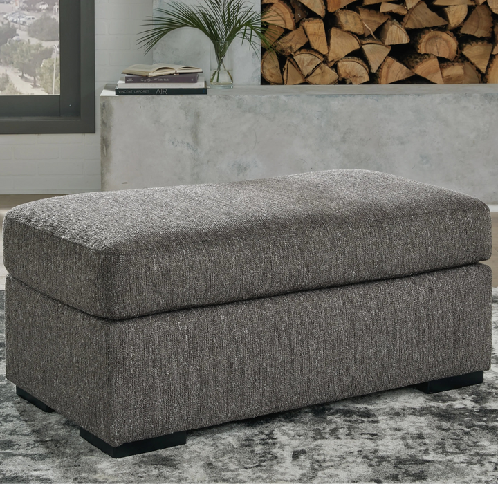 5240414 Gardiner Accent Ottoman In Fabric Upholstery - Pewter | Signature Design By Ashley