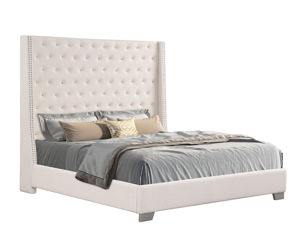 Lyra Queen Bed - Timeless Elegance in Beige