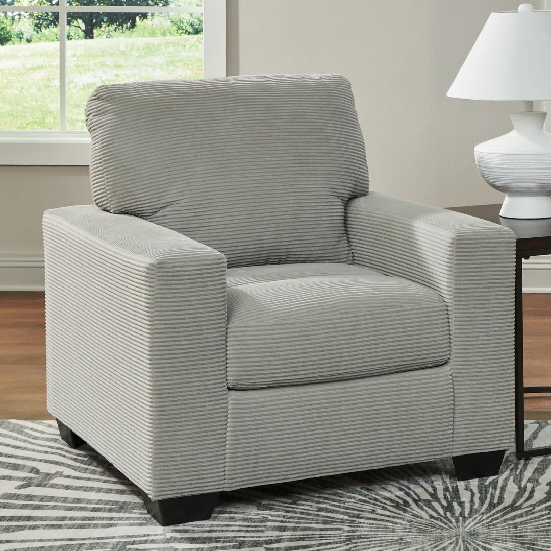 3200520 Greenbriar Armchair In Fabric Upholstery - Smoke | Signature Design By Ashley