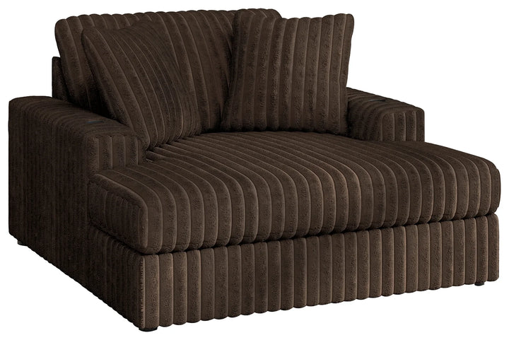 9810415 Midnight-madness Oversized Chaise In Fabric Upholstery - Chocolate | Signature Design By Ashley