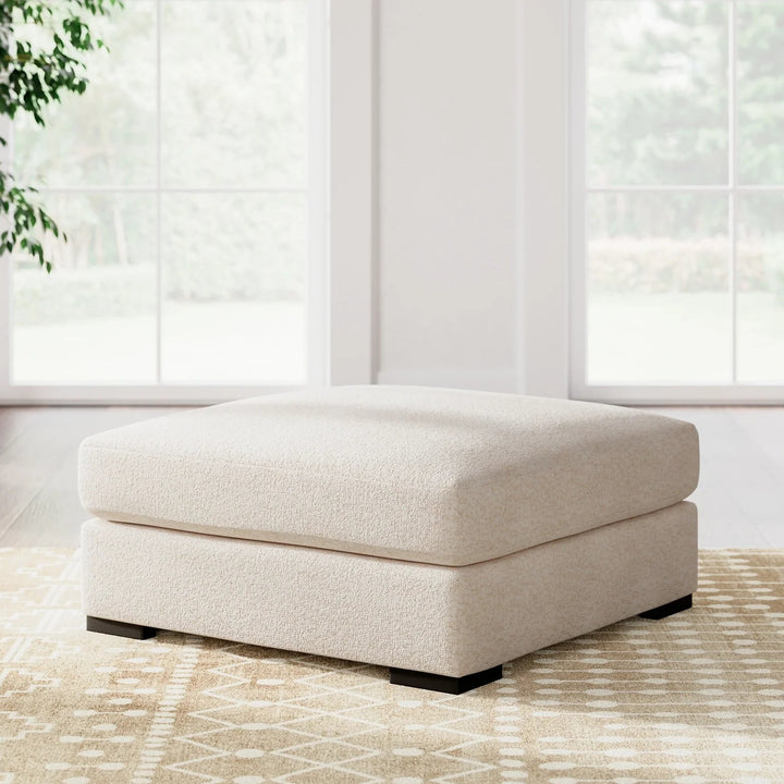 4800208 Donelson Creek Oversized Accent Ottoman In Fabric Upholstery - Vanilla | Benchcraft By Ashley