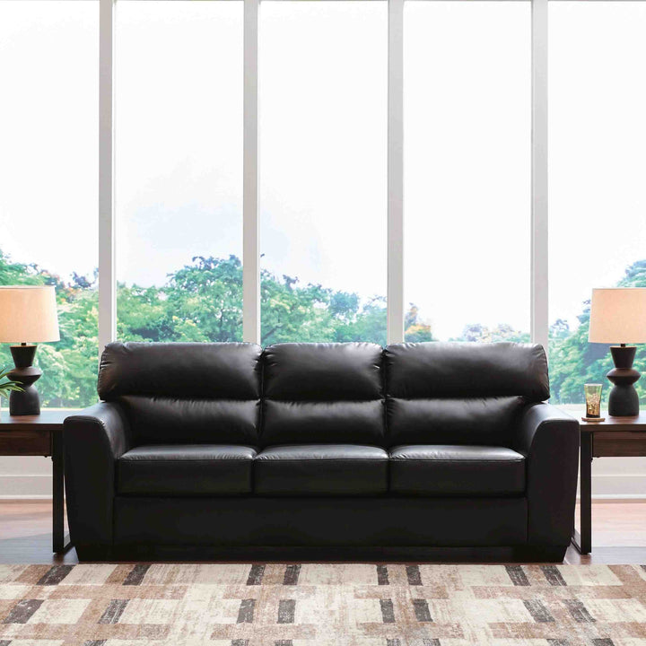 PC6980438 Glennbre Stationary Sofa In Leatherette Upholstery - Midnight | Signature Design By Ashley