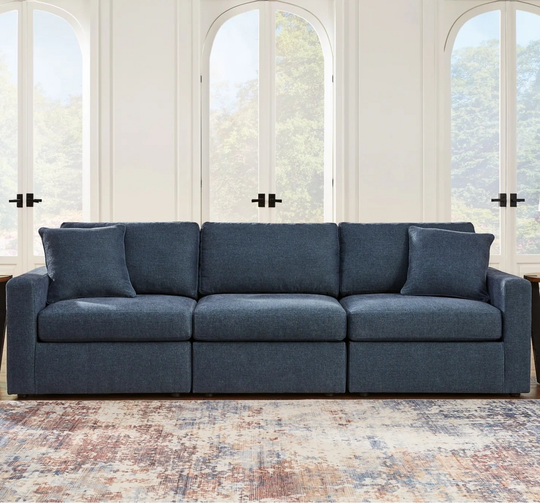 92121S2 Modmax 3-Piece Modular Sofa In Fabric Upholstery - Ink | Signature Design By Ashley