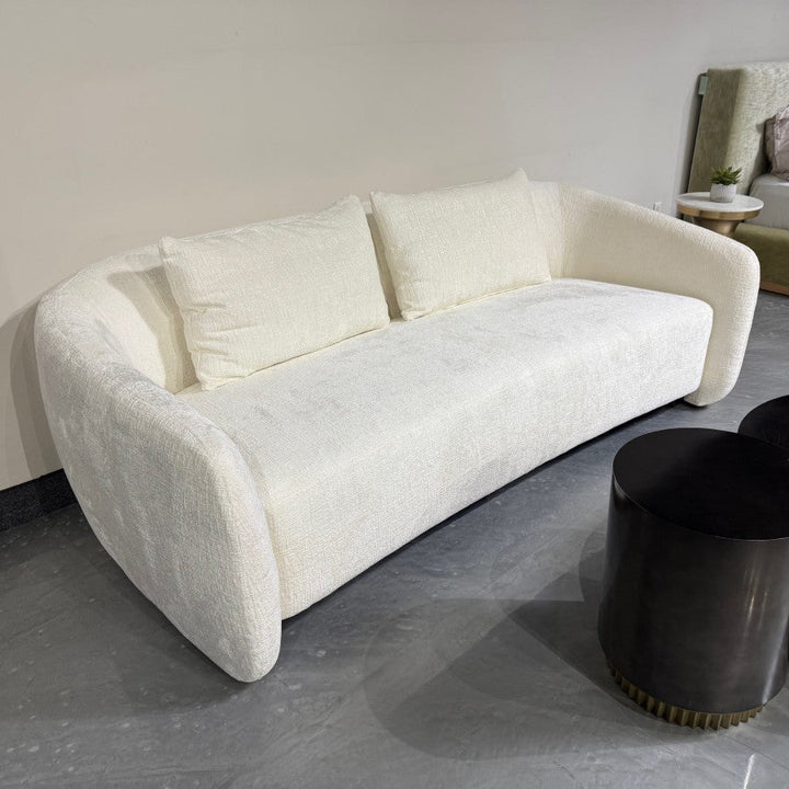 Gavi 3-Seater Stationary Sofa In Fabric Upholstery - Beige