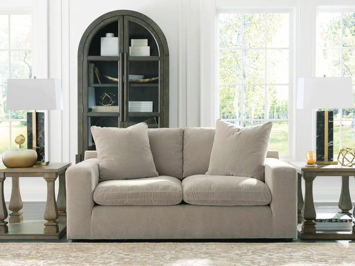 6780835 Maxton Heights Loveseat In Fabric Upholstery - Pebble | Benchcraft By Ashley