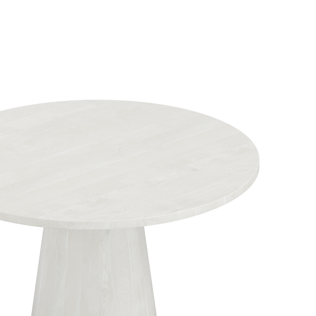 Vigo Solid Wooden White Round Dining Table