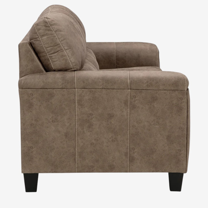 9400438 Navi Stationary Sofa in Leather Upholstery - Fossil | Signature Design By Ashley