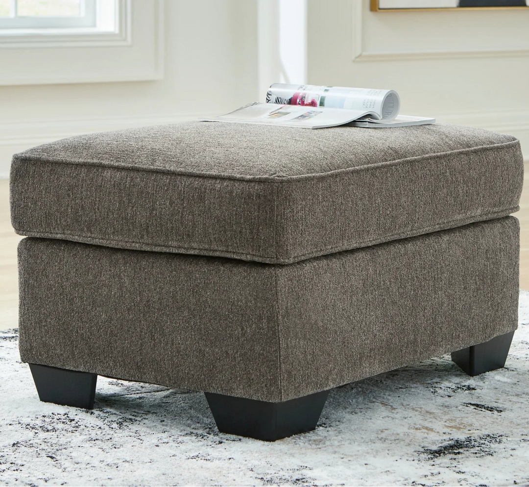 3130514 Olten Accent Ottoman In Fabric Upholstery - Graphite | Benchcraft By Ashley