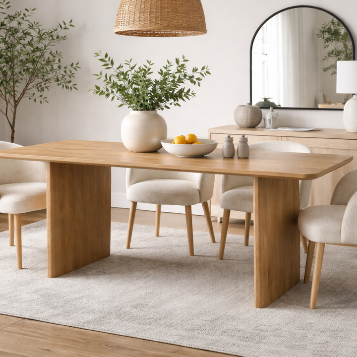 Siren Solid Wooden Natural Oak Dining table