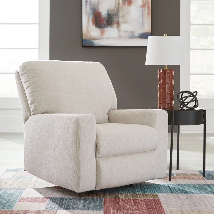2430525 Aviemore Rocker Recliner Chair In Fabric Upholstery - Stone | Signature Design By Ashley