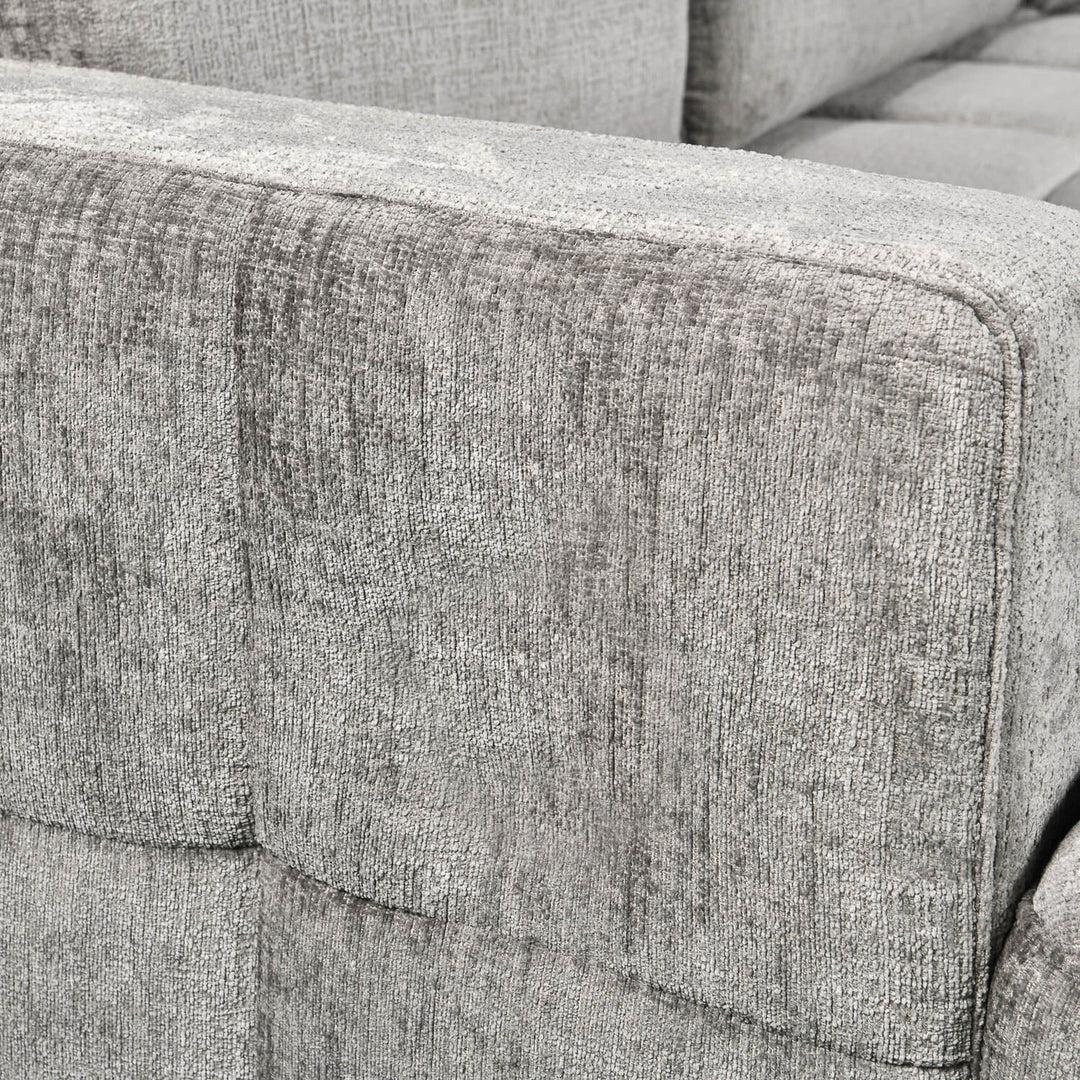 Modrest 3-Piece Sectional Sofa Bed In Fabric Upholstery - Graphite