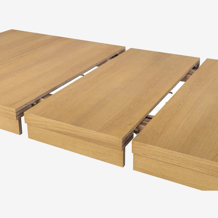 Cassa 7-Piece Oak Dining Table Set With Extension Leaf