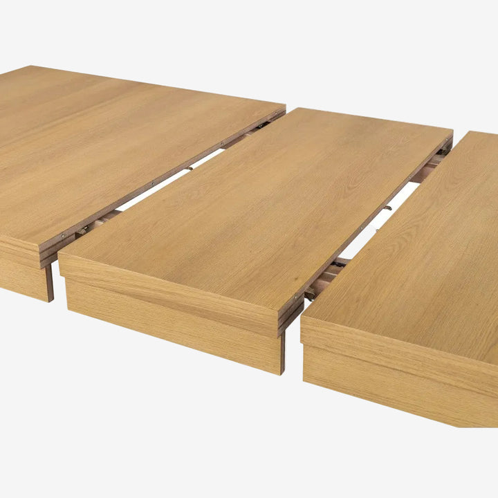 Nitte 7-Piece Dining Table Set With Extension Leaf - Oak/Black