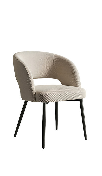 Fatal Cream 5-Piece Dining Table Set With Fabric Upholstered Chairs