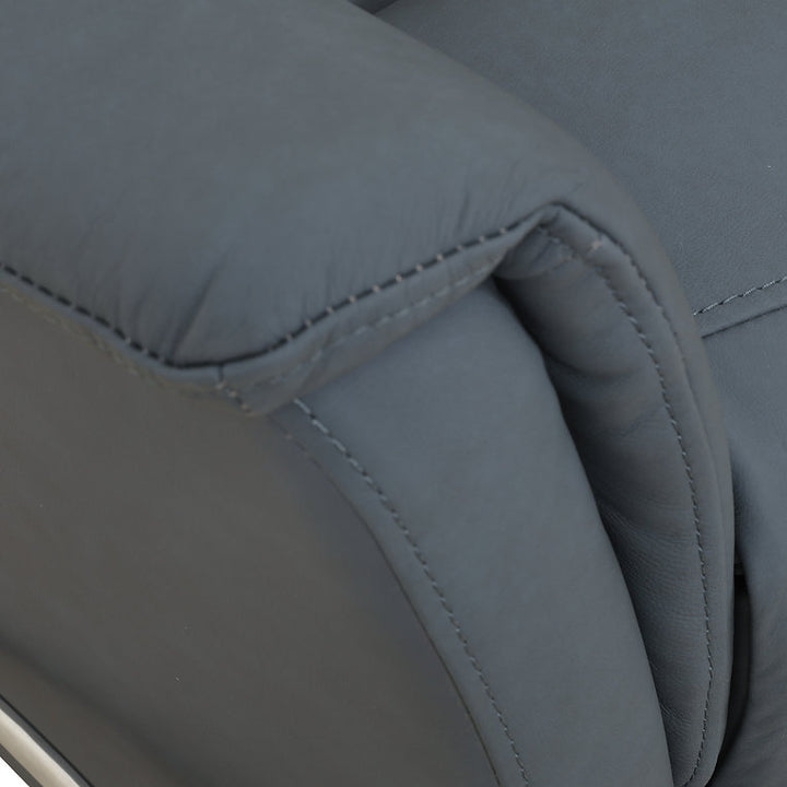 Klassen Blue Rocker Recliner Chair In Leather Upholstery