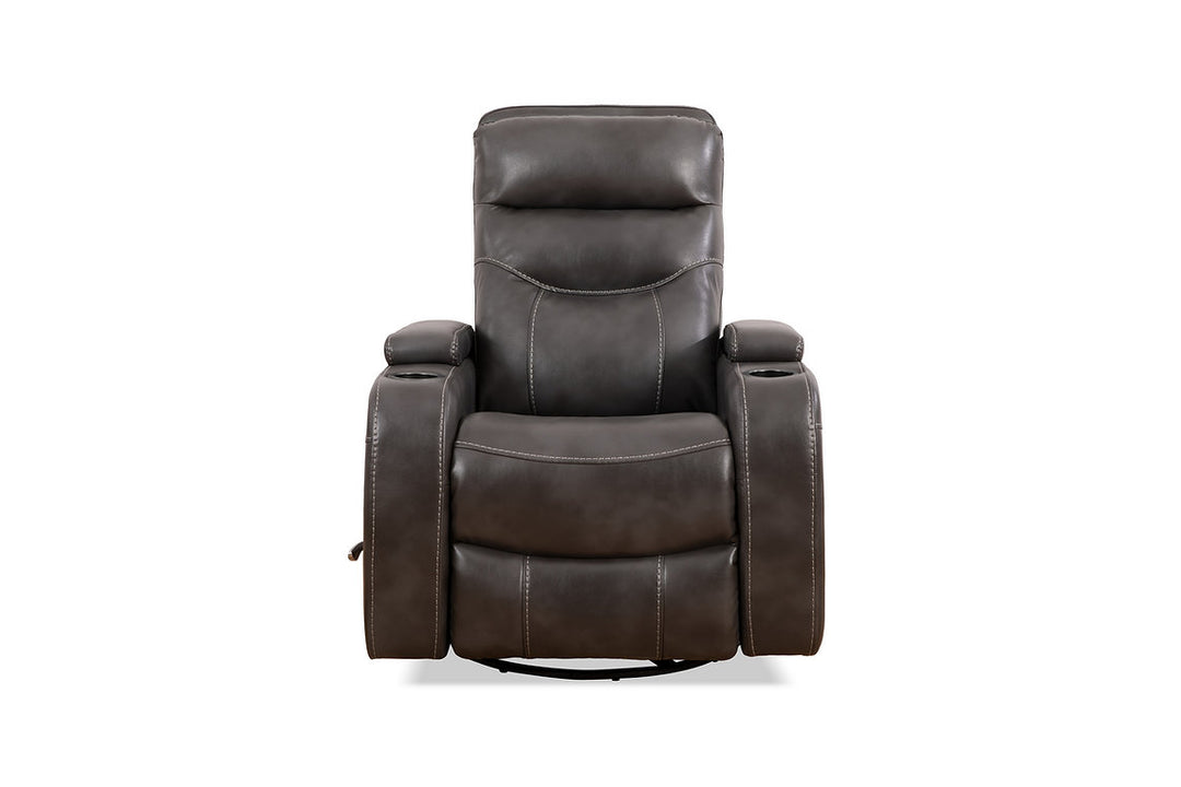 Emery Grey Manual Recliner Chair With PU Leather