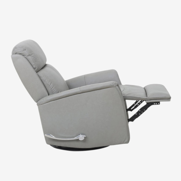 Klassen Pewter Grey Rocker Recliner Chair In Leather Upholstery