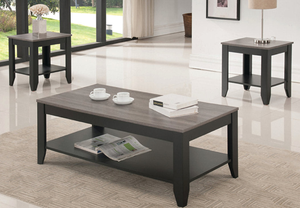Silas Wooden 3-Piece Coffee Table Set With Espresso Finish