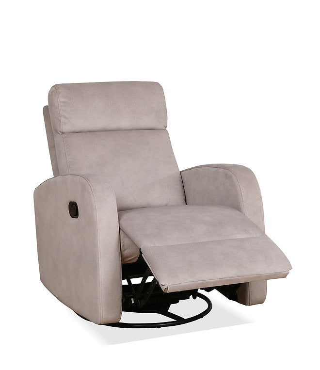 Willgor Light Grey Manual Recliner Chair In Fabric Upholstery
