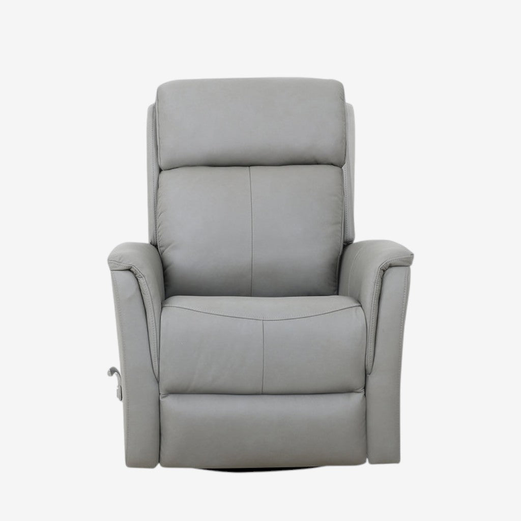 Klassen Pewter Grey Rocker Recliner Chair In Leather Upholstery