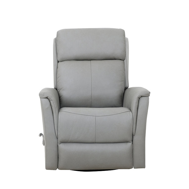 Klassen Pewter Grey Rocker Recliner Chair In Leather Upholstery