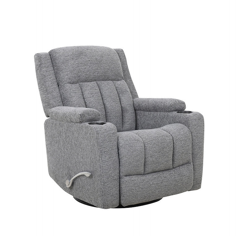 Neutron Grey Rocker Recliner Chair In Fabric Upholstery