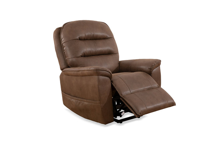Seville Brown Power Recliner Chair In PU Leather Upholstery