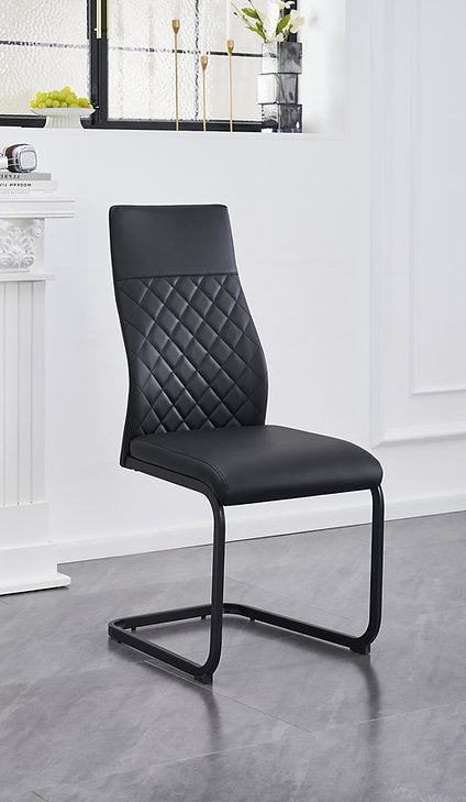Gilato 7-Piece Dining Table Set With PU Leather Chairs