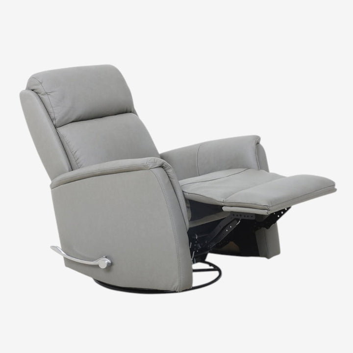 Klassen Pewter Grey Rocker Recliner Chair In Leather Upholstery