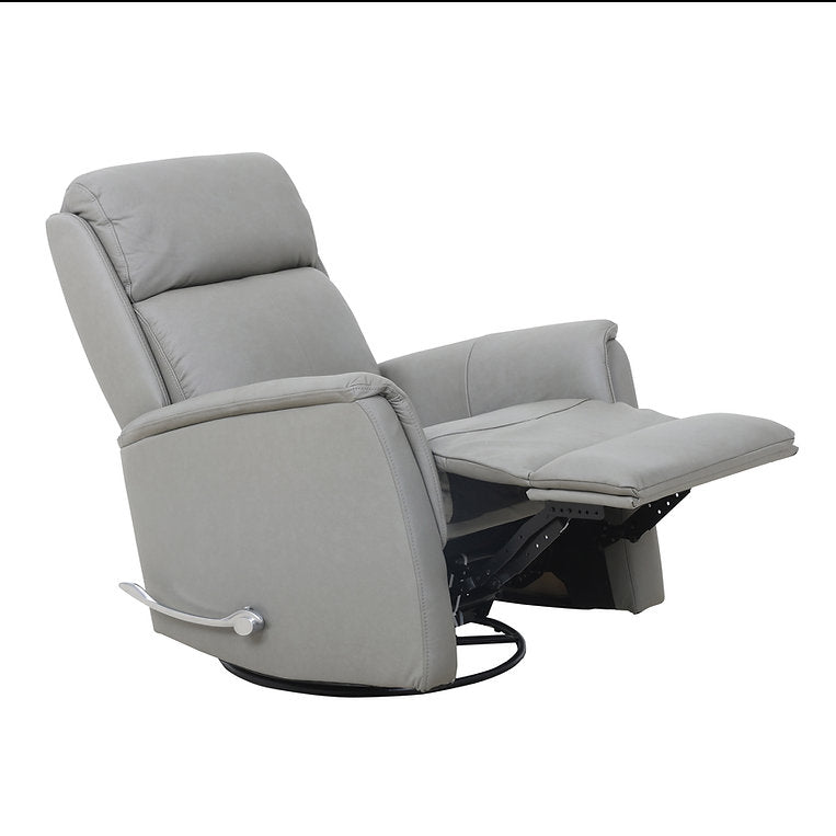 Klassen Pewter Grey Rocker Recliner Chair In Leather Upholstery