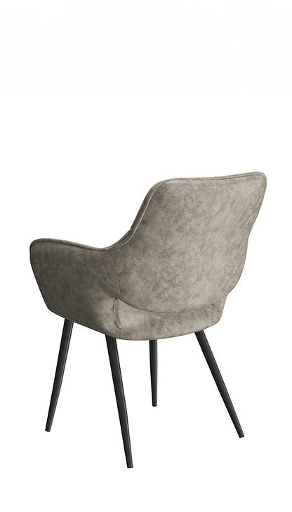 Lockie Dining Table Set For 6 With PU Leather Chairs