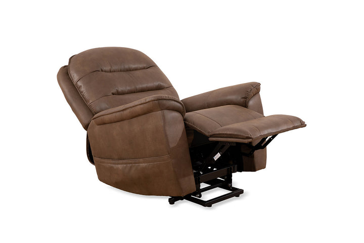 Seville Brown Power Recliner Chair In PU Leather Upholstery