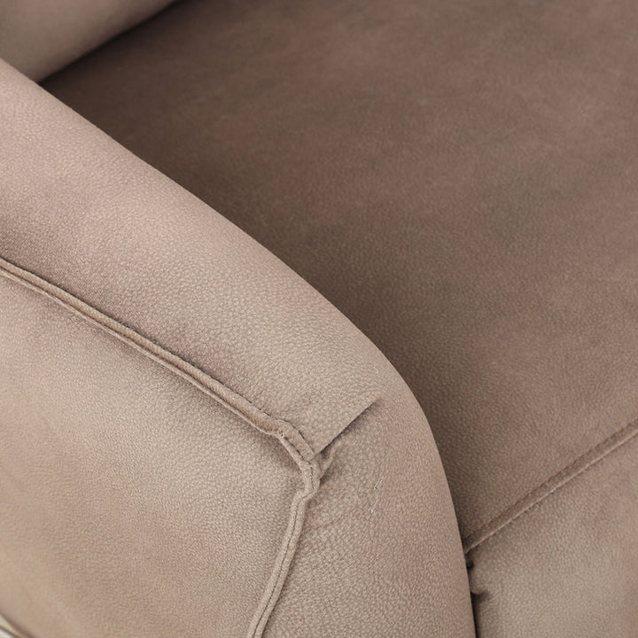 Mezain Taupe Rocker Recliner Chair In Fabric Upholstery